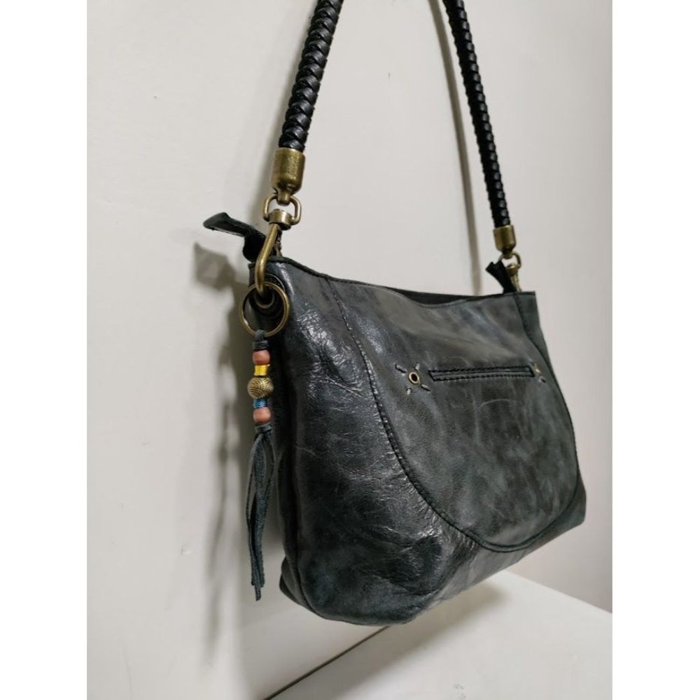 The Sak Womens Indio Leather Hobo Shoulder Bag Handbag Black One Size - Picture 6 of 15